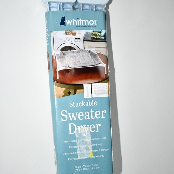 Whitmor Stackable Sweater Drying Rack, White, Flat Dry Laundry, NWT - Picture 2 of 4